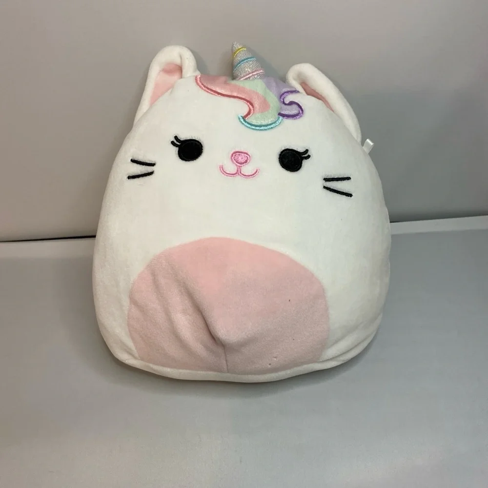 GOOD Squishmallows Luxe The White Cati-Corn wIth Rainbow Tail 7.5INCH
